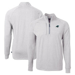 Cutter & Buck Adapt Eco Knit Quarter-Zip Pullover Top - Carolina Panthers Pullover