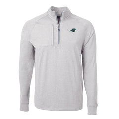 Cutter & Buck Adapt Eco Knit Quarter-Zip Pullover Top - Carolina Panthers Pullover