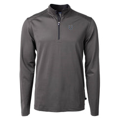 Cutter & Buck Virtue Eco Pique Micro Stripe Recycled Quarter-Zip Pullover Top - Indianapolis Colts Pullover