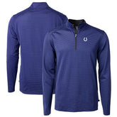 Cutter & Buck Virtue Eco Pique Micro Stripe Recycled Quarter-Zip Pullover Top - Indianapolis Colts Pullover
