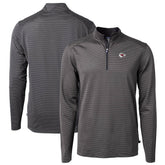 Cutter & Buck Virtue Eco Pique Micro Stripe Recycled Quarter-Zip Pullover Top - Kansas City Chiefs Pullover