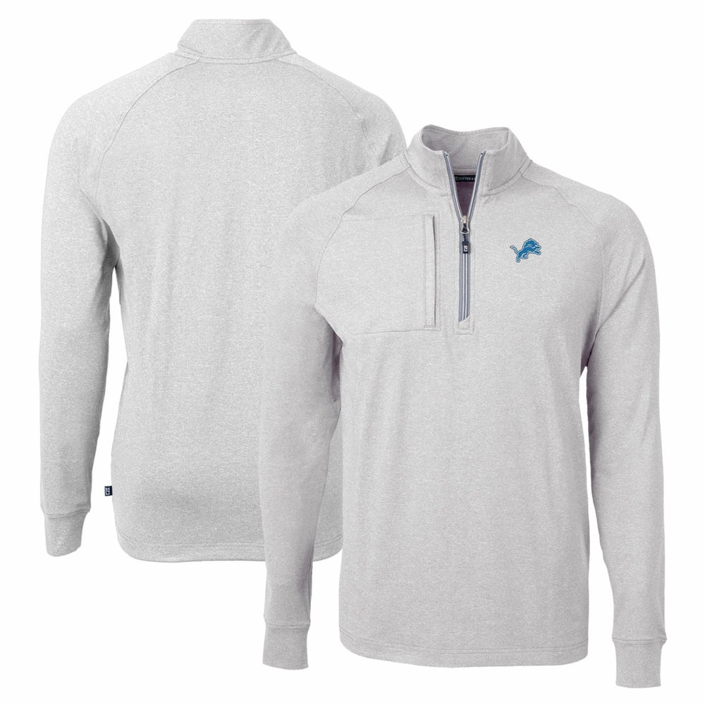 Cutter & Buck Adapt Eco Knit Quarter-Zip Pullover Top - Detroit Lions Pullover
