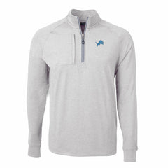 Cutter & Buck Adapt Eco Knit Quarter-Zip Pullover Top - Detroit Lions Pullover