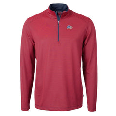 Cutter & Buck Virtue Eco Pique Micro Stripe Recycled Quarter-Zip Pullover Top - Kansas City Chiefs Pullover