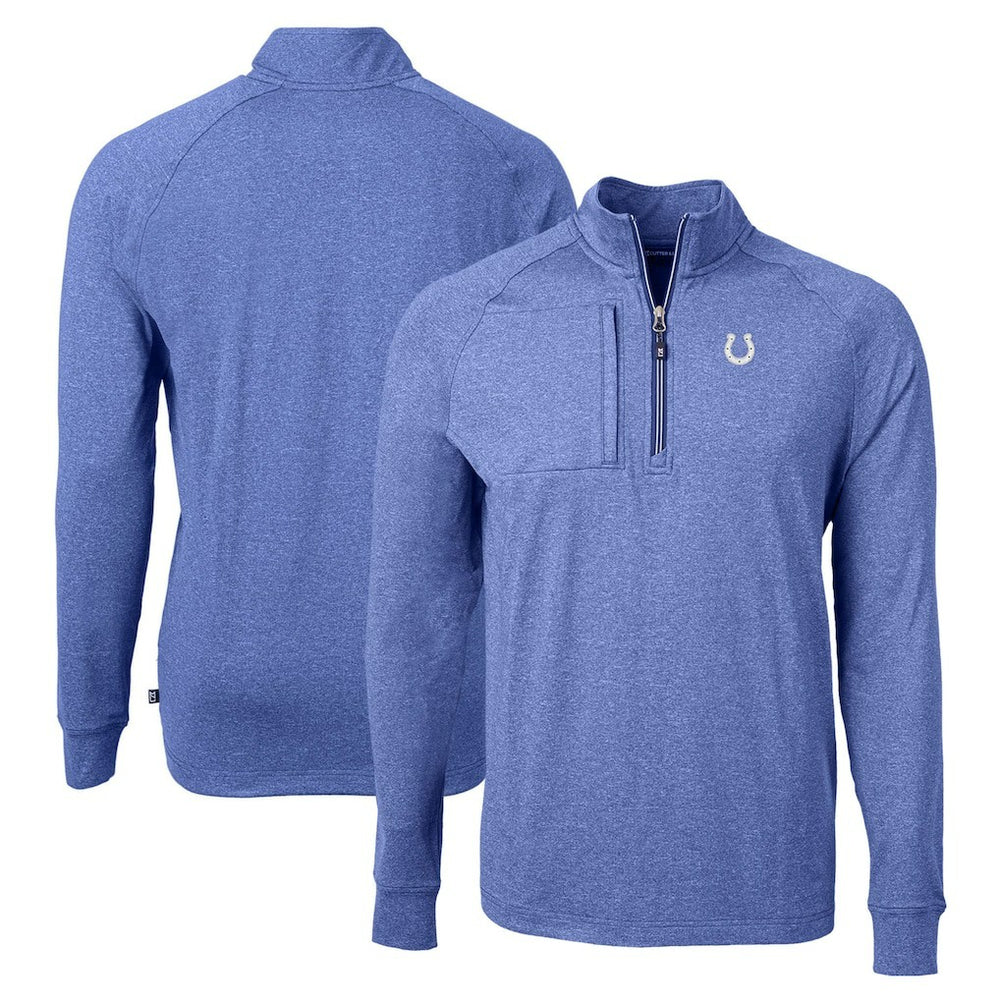 Cutter & Buck Adapt Eco Knit Quarter-Zip Pullover Top - Indianapolis Colts Pullover