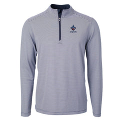 Cutter & Buck Virtue Eco Pique Micro Stripe Recycled Quarter-Zip Pullover Top - New Orleans Saints Pullover