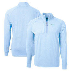 Cutter & Buck Adapt Eco Knit Quarter-Zip Pullover Top - Los Angeles Chargers Pullover