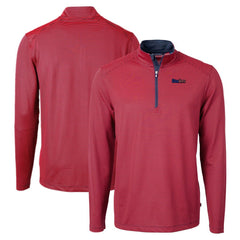 Cutter & Buck Virtue Eco Pique Micro Stripe Recycled Quarter-Zip Pullover Top - Pittsburgh Steelers Pullover