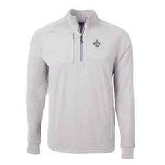 Cutter & Buck Adapt Eco Knit Quarter-Zip Pullover Top - New Orleans Saints Pullover