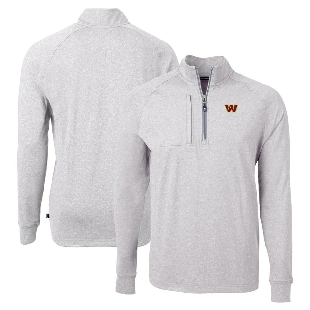 Cutter & Buck Adapt Eco Knit Quarter-Zip Pullover Top - Washington Commanders Pullover
