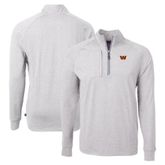 Cutter & Buck Adapt Eco Knit Quarter-Zip Pullover Top - Washington Commanders Pullover