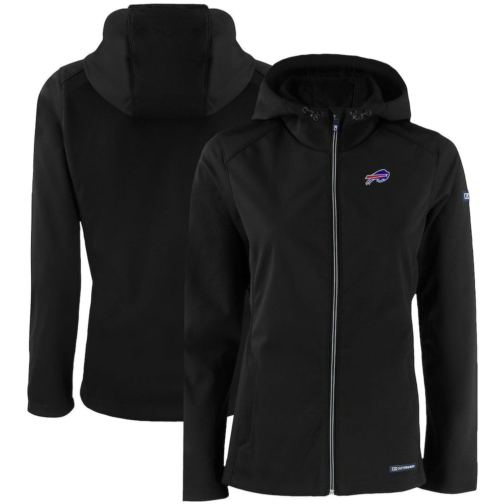Cutter & Buck Women's Evoke Eco Softshell Recycled Full-Zip Hooded Jacket - Buffalo Bills Jackets