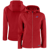 Cutter & Buck Women's Evoke Eco Softshell Recycled Full-Zip Hooded Jacket - Buffalo Bills Jackets