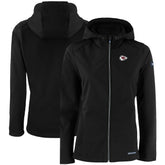 Cutter & Buck Women's Evoke Eco Softshell Recycled Full-Zip Hooded Jacket - Kansas City Chiefs Jackets