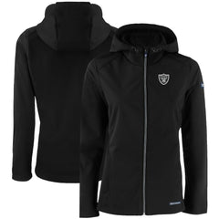 Cutter & Buck Women's Evoke Eco Softshell Recycled Full-Zip Hooded Jacket - Las Vegas Raiders Jackets