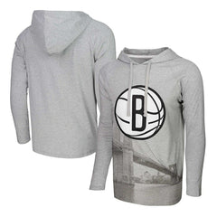 Brooklyn Nets Stadium Essentials Atrium Raglan Long Sleeve Hoodie T-Shirt