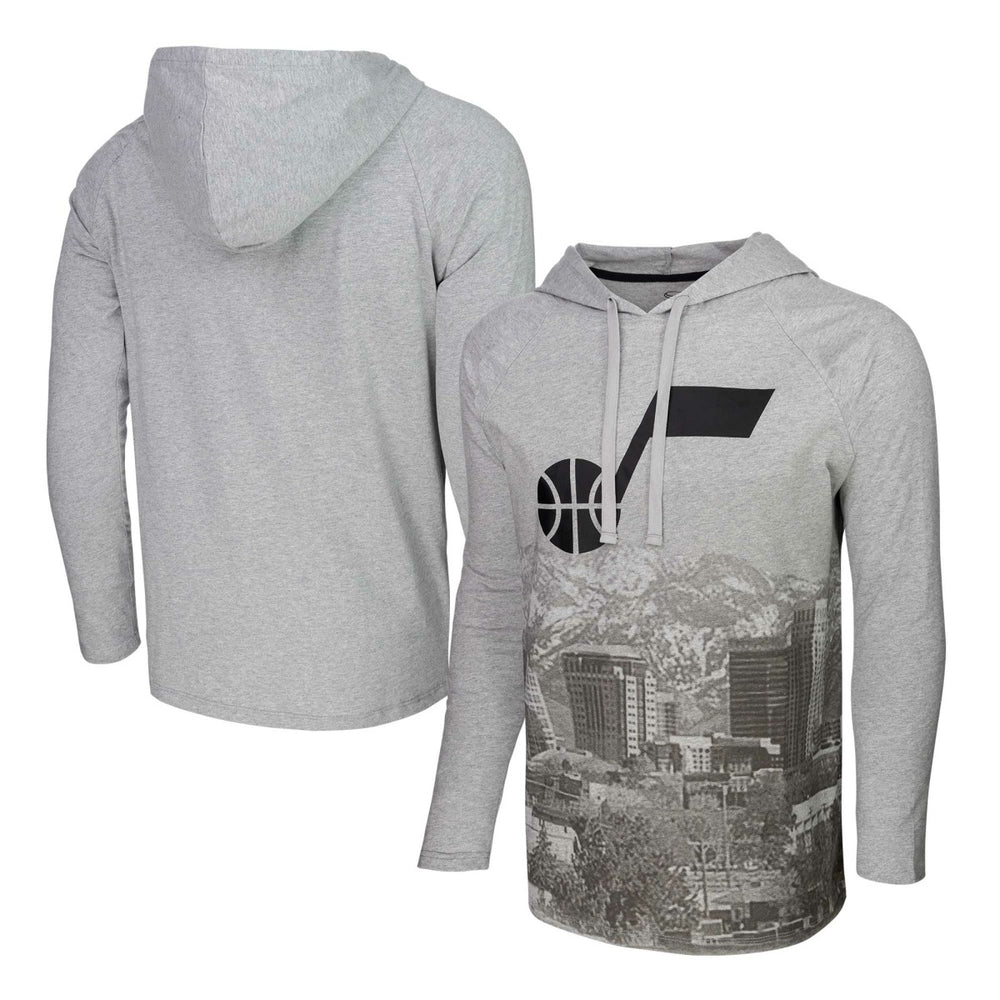 Utah Jazz Stadium Essentials Atrium Raglan Long Sleeve Hoodie T-Shirt