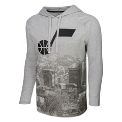 Utah Jazz Stadium Essentials Atrium Raglan Long Sleeve Hoodie T-Shirt