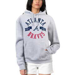 Heather Gray Atlanta Braves G-III 4Her by Carl Banks Women's City Graphic Pullover Hoodie