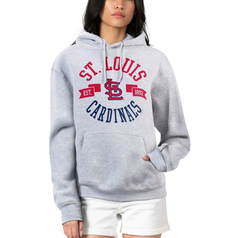 Heather Gray St. Louis Cardinals G-III 4Her by Carl Banks Women's City Graphic Pullover Hoodie