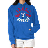 Royal Texas Rangers G-III 4Her by Carl Banks Women's City Graphic Pullover Hoodie