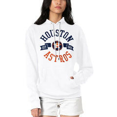 White Houston Astros G-III 4Her by Carl Banks Women's City Graphic Pullover Hoodie