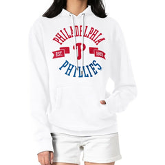 White Philadelphia Phillies G-III 4Her by Carl Banks Women's City Graphic Pullover Hoodie