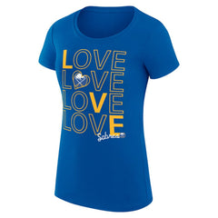 NHL Buffalo Sabres G-III 4Her by Carl Banks Women's Super-Slim Fit Lightweight Hockey Love T-Shirt
