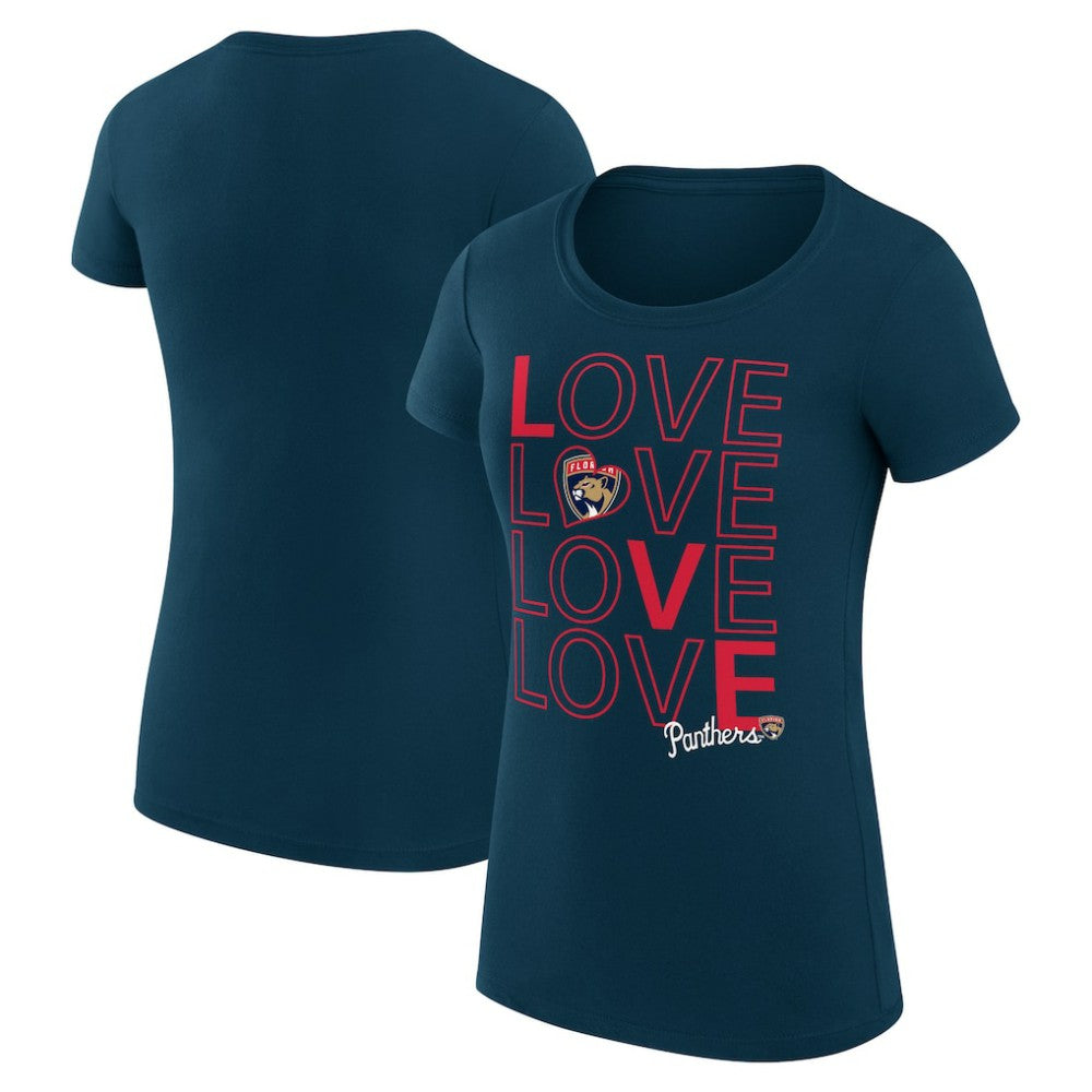 NHL Florida Panthers G-III 4Her by Carl Banks Women's Super-Slim Fit Lightweight Hockey Love T-Shirt