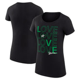 NHL Dallas Stars G-III 4Her by Carl Banks Women's Super-Slim Fit Lightweight Hockey Love T-Shirt