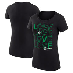 NHL Dallas Stars G-III 4Her by Carl Banks Women's Super-Slim Fit Lightweight Hockey Love T-Shirt