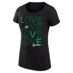 NHL Dallas Stars G-III 4Her by Carl Banks Women's Super-Slim Fit Lightweight Hockey Love T-Shirt