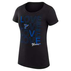 NHL St. Louis Blues G-III 4Her by Carl Banks Women's Super-Slim Fit Lightweight Hockey Love T-Shirt