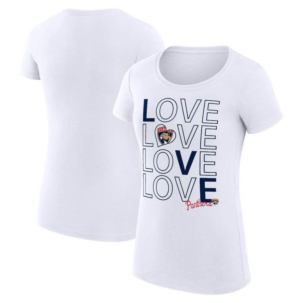 NHL Florida Panthers G-III 4Her by Carl Banks Women's Super-Slim Fit Lightweight Hockey Love T-Shirt