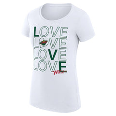 NHL Minnesota Wild G-III 4Her by Carl Banks Women's Super-Slim Fit Lightweight Hockey Love T-Shirt