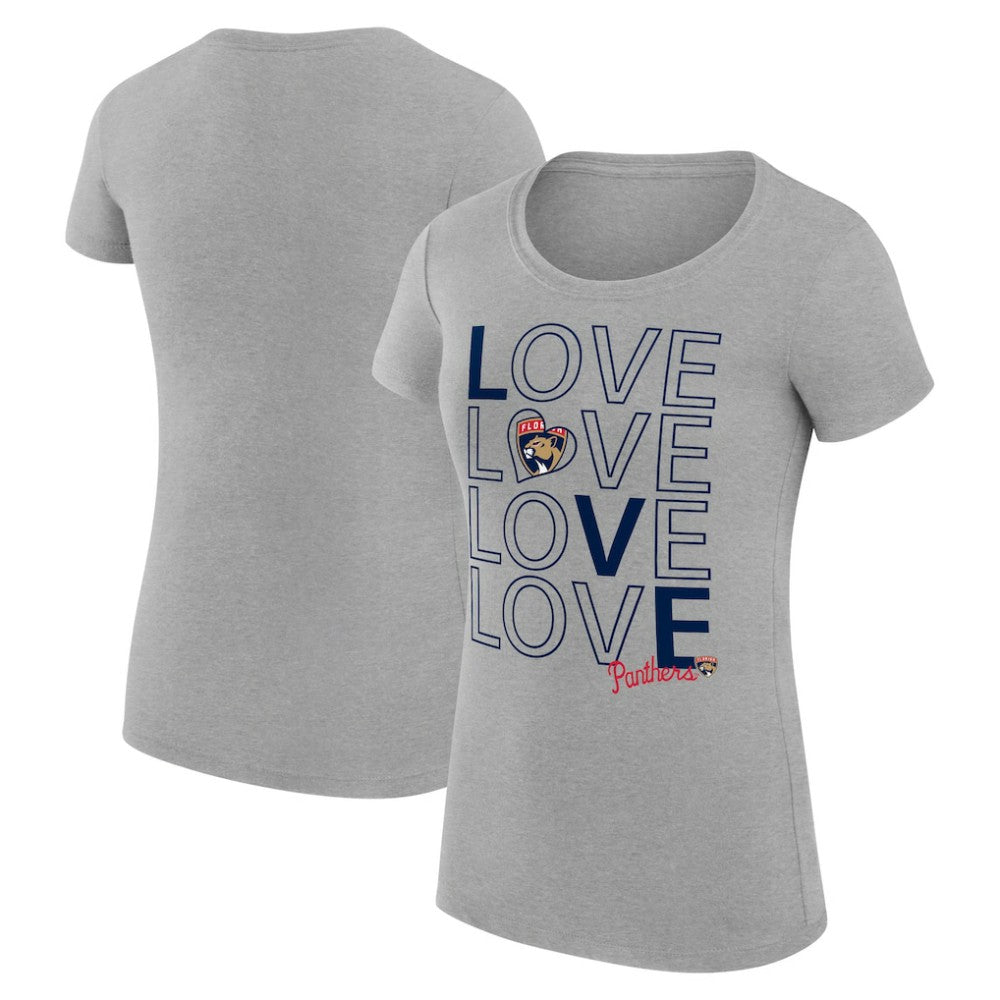 NHL Florida Panthers G-III 4Her by Carl Banks Women's Super-Slim Fit Lightweight Hockey Love T-Shirt