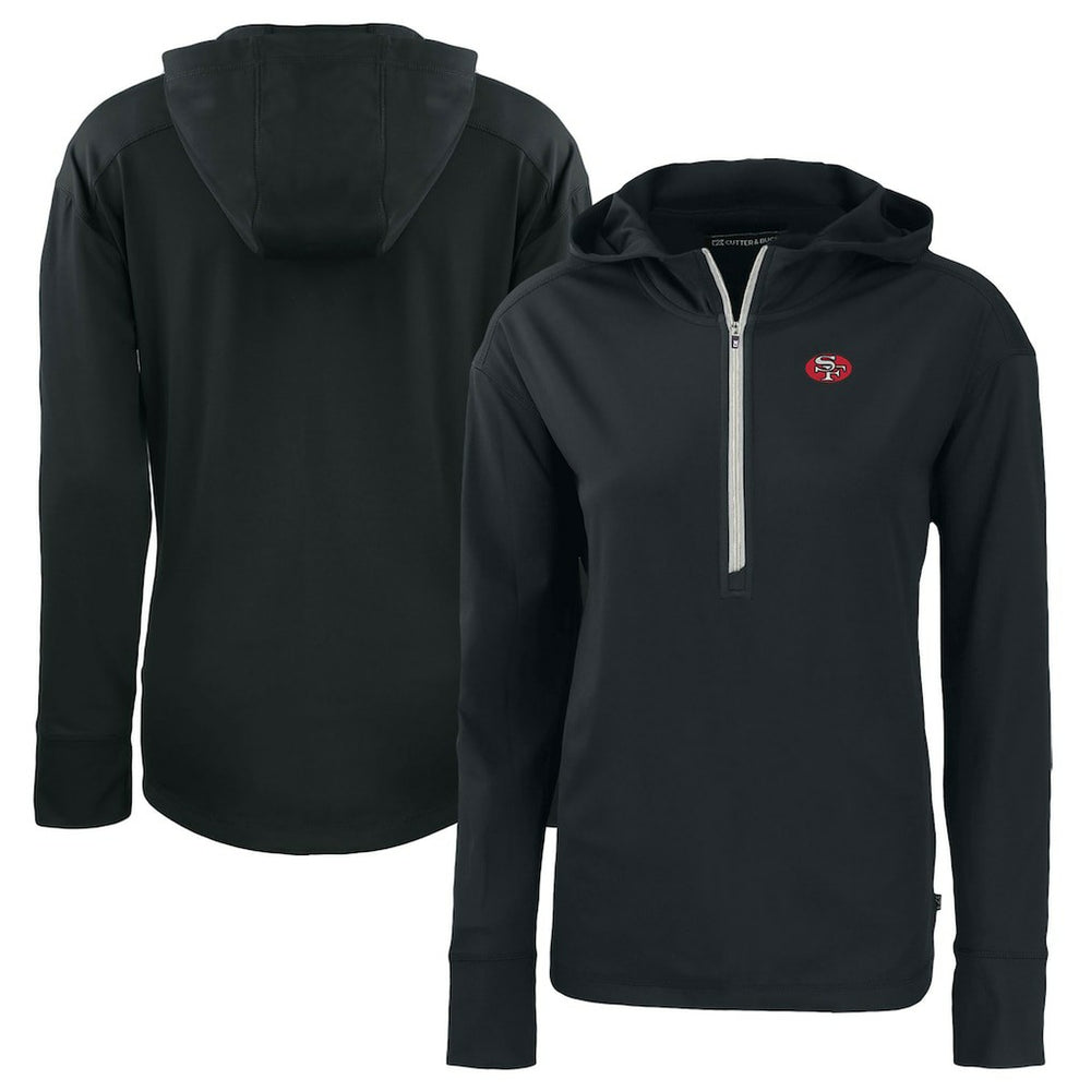 Cutter & Buck Women's Throwback Daybreak Eco Recycled Half-Zip Hoodie - San Francisco 49ers Hoodies