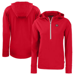 Cutter & Buck Women's Throwback Daybreak Eco Recycled Half-Zip Hoodie - San Francisco 49ers Hoodies