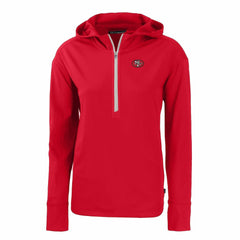 Cutter & Buck Women's Throwback Daybreak Eco Recycled Half-Zip Hoodie - San Francisco 49ers Hoodies