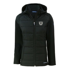 Cutter & Buck Women's Throwback Evoke Hybrid Eco Softshell Recycled Full-Zip Hoodie Jacket - Las Vegas Raiders Hoodies