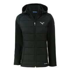Cutter & Buck Women's Throwback Evoke Hybrid Eco Softshell Recycled Full-Zip Hoodie Jacket - Philadelphia Eagles Hoodies