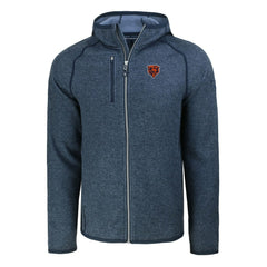 Cutter & Buck Throwback Mainsail Sweater-Knit Full-Zip Hoodie - Chicago Bears Hoodies