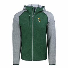 Cutter & Buck Throwback Mainsail Sweater-Knit Full-Zip Hoodie - Green Bay Packers Hoodies