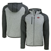Cutter & Buck Throwback Mainsail Sweater-Knit Full-Zip Hoodie - San Francisco 49ers Hoodies