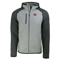 Cutter & Buck Throwback Mainsail Sweater-Knit Full-Zip Hoodie - San Francisco 49ers Hoodies