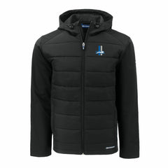 Cutter & Buck Throwback Evoke Hybrid Eco Softshell Recycled Full-Zip Hoodie Jacket - Detroit Lions Hoodies