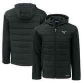 Cutter & Buck Throwback Evoke Hybrid Eco Softshell Recycled Full-Zip Hoodie Jacket - Philadelphia Eagles Hoodies