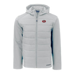 Cutter & Buck Throwback Evoke Hybrid Eco Softshell Recycled Full-Zip Hoodie Jacket - San Francisco 49ers Hoodies
