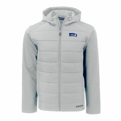 Cutter & Buck Throwback Evoke Hybrid Eco Softshell Recycled Full-Zip Hoodie Jacket - Seattle Seahawks Hoodies