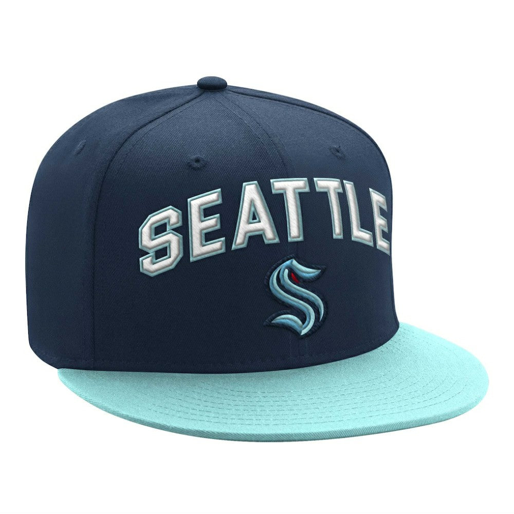 NHL Seattle Kraken Starter Arch Logo Two-Tone Snapback Hat